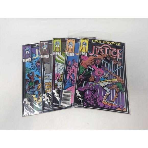 Justice Lot of 6 Marvel (1986) New Universe - Picture 1 of 7